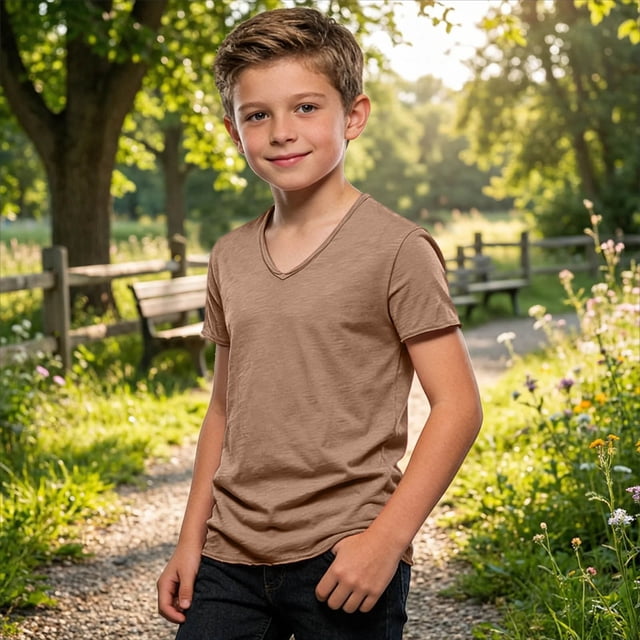 Hauts Garçons Chemise Décontractée à Manches Courtes avec Col pour Jeu Quotidien - T-Shirt Respirant Doux pour Printemps Été
