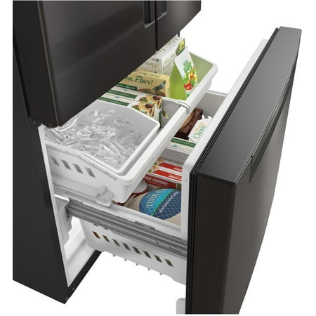 Haier - 27.0 Cu. Ft. French Door Refrigerator - Black stainless steel