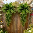 thumbnail image 4 of Artificial Ferns for Outdoors, 30 Inch Fake Ferns Artificial Plants Large for Outdoors, Artificial Hanging Plants Outdoors, Faux Plant for Home Living Room Decor, 4 of 7