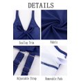 thumbnail image 2 of DUVOWE Plus Size Tankini Bathing Suit for Women, 2 Piece Tummy Control Swimsuits, Knotted Front Ruffle High Waisted Swimwear Tankini Top, 2 of 9