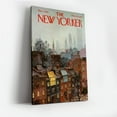 thumbnail image 4 of New Yorker Cover Canvas Wall Art, Vintage Cityscape, Winter Snow Urban Decor, Framed Home Accent, 4 of 14