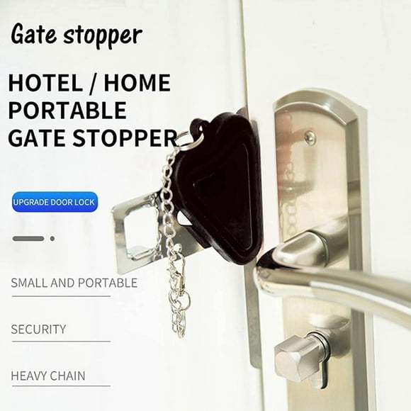 Casier de Porte de Sécurité à Double Trou de Serrure de Porte Portable pour Voyager à la Maison de l'Hôtel