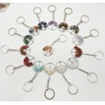 thumbnail image 2 of Hot Selling Natural Gem Stone Crystal Quartz fluorite lapis amethyst 7 Chakra Round 30MM Life Of Tree Pendant Keychain Chain tzw, 2 of 6
