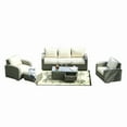 thumbnail image 3 of Moda Furnishings 5 Seater Patio Wicker Sofa Set in the Outdoor, 5 pieces, Grey, 3 of 10