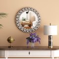 thumbnail image 4 of 34" Jeweled Circle Wall Mirrors for Decor Crystal Silver Accent Mirror, 4 of 7