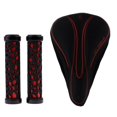 thumbnail image 1 of Manillar De Silicona Puños De Bloqueo Cubierta De Silla Para Bicicletas De Montaña color rojo negro Cola Puños de manillar de bicicleta, 1 of 8