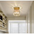 thumbnail image 2 of LISHI Lampe de Plafond Contemporaine Légère à LED en Cristal - Abat-Jour Rond Doré, 2 of 5
