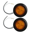 thumbnail image 3 of Luz LED De Gálibo, Luz De Remolque Redonda Impermeable Amarilla De 2 Pulgadas/5,08 Cm Para Recogida De Autobús De Coche UTE UTV, 3 of 8