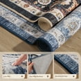 thumbnail image 7 of FEELHOME 4'x6' Traditional Area Rugs, Washable Rug for Living Room Bedroom Dining Room, Soft Carpet Non-Slip Indoor Rug for Office, Floor Rug for Home Decor Blue, 7 of 7