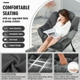 thumbnail image 3 of Avocahom Lazy Chair with Ottoman,Thick Padded Modern Accent Armchair,Upholstered Leisure Sofa Chair with armrest,Reading chair with Footstool for bedroom,living room, 3 of 8