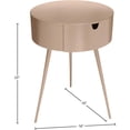 thumbnail image 4 of Pemberly Row Contemporary Pink Metal 1 Storage Drawer Nightstand, 4 of 5
