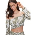 thumbnail image 6 of LTB Jeans Women's Floral Cropped Blouse | XL - MULTICOLOR, 6 of 7