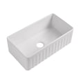 thumbnail image 3 of Single Bowl Kitchen Sink - 33 Inch Fireclay Deep Apron Front Kitchen Sink - Premium White Kitchen Sink for Home, Farmhouse (Grid & Strainer Included), 3 of 12