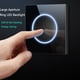 thumbnail image 5 of Interruptor de luz de pared COSWALL de 1/2/3/4 entradas, 1/2 vías, encendido y apagado, gran apertura, luz de fondo LED, datos, HDMI, cargador USB, panel de vidrio negro, 5 of 5