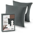 thumbnail image 5 of CIRCLESHOME Throw Pillow Protectors - 100% Cotton Breathable Pillowcases - 16 X 16 Square Pillowcases - Protects Pillows from Dirt, Dust and Debris (Square Pillow - 2 Pack- 16x16), 5 of 8
