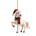 thumbnail image 2 of Christmas Horse Ornaments Christmas Tree Hanging Decorations Wooden Horse Decorations Vintage Animal Hanging Ornaments Western Theme Party Decor for Xmas Tree Home Decor（C), 2 of 5