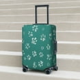 thumbnail image 6 of Uemuo teal green paw Printed Washable Luggage Cover - Fashion Suitcase Protector Fits 18-32 Inch Luggage-Small, 6 of 7