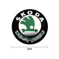 thumbnail image 3 of FeiKong 4 piezas 56mm + 60mm cubierta del cubo de la rueda del coche pegatina emblema calcomanía decoración accesorios para Skoda Octavia Superb Rapid Kodiaq Karoq Kamiq, 3 of 5