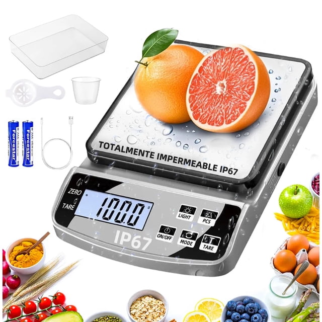 Balanza Digital De Cocina Impermeable Precisión 10kg/1g