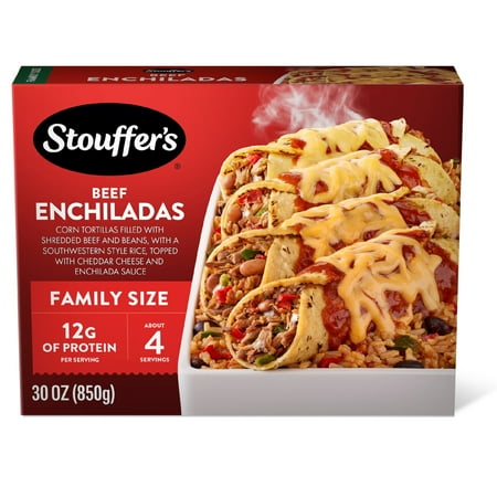 Stouffer’s Beef Enchiladas, Family Size, Frozen Enchiladas, Family Size Frozen Meals 1.875 lb.