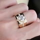 thumbnail image 4 of Anillo de los hombres de oro de imitación chapado de alta Moissanite anillo de bodas Anillos, 4 of 8