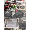 thumbnail image 5 of Outdoor Tablecloth with Umbrella Hole for Patio/Picnic/Party/Camping, Grey Cartoon Space Waterproof Table Cloth Round Cover Washable, Star Spacecraft Rocket Meteorite (Dia 60"), 5 of 8