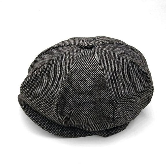 Mikilon Male and Female Plaid Hats Fall and Winter Fashion Warm Newsboy/Painters Hats Comfortable Outdoor Hats