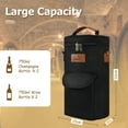 thumbnail image 6 of Tirrinia 2 Bottle Wine Gift Tote Carrier - Leakproof & Insulated with Large Pockets Wine Cooler Bag for Travel, Tasting, Party, Dinner, 6 of 8