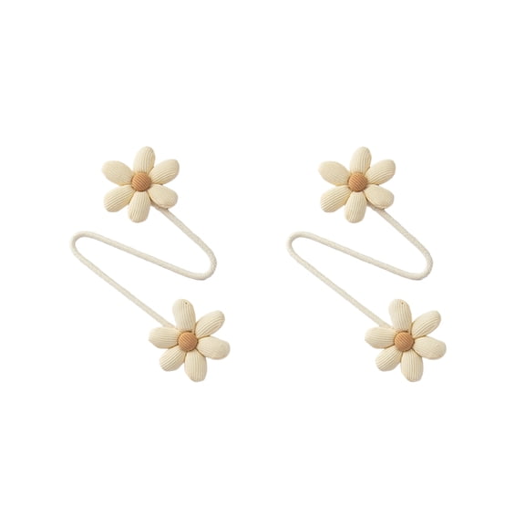 Aaihamo Bendable Curtain Tiebacks, 2 Pack Floral Twists Curtain Tiebacks, Decorative Curtain Holdbacks for Drapes Sheers Home Window