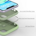 thumbnail image 4 of Liquid Silicone Case Compatible with iPhone 11 (6.1"), Full Body Protection Gel Rubber Cover with Soft Microfiber Lining, Scratch Resistant Shockproof Protective Phone Case, Matcha, 4 of 13
