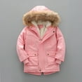 thumbnail image 2 of newwalpole Kids Girls Puffer Jackets with Furry Hood Little Child Lightweight Coat Thick Warm Puffy Waterproof Windproof Jackets Pink for Size 3-4 Years, 2 of 5