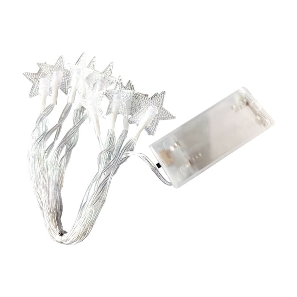 Guirnalda de luces LED con batería, luz ambiental, luz nocturna, decoración navideña, guirnalda de luces en forma de estrella (el producto no incluye pilas)