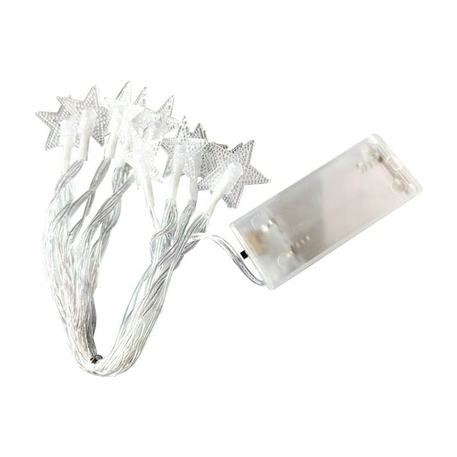 Guirnalda de luces LED con batería, luz ambiental, luz nocturna, decoración navideña, guirnalda de luces en forma de estrella (el producto no incluye pilas)