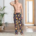 thumbnail image 5 of Mens Pajama Pants - Soft Sleep & Lounge Pants for Men, Skull gold flower Cuteness Casual PJ Bottoms Pants with Pockets, 5 of 5