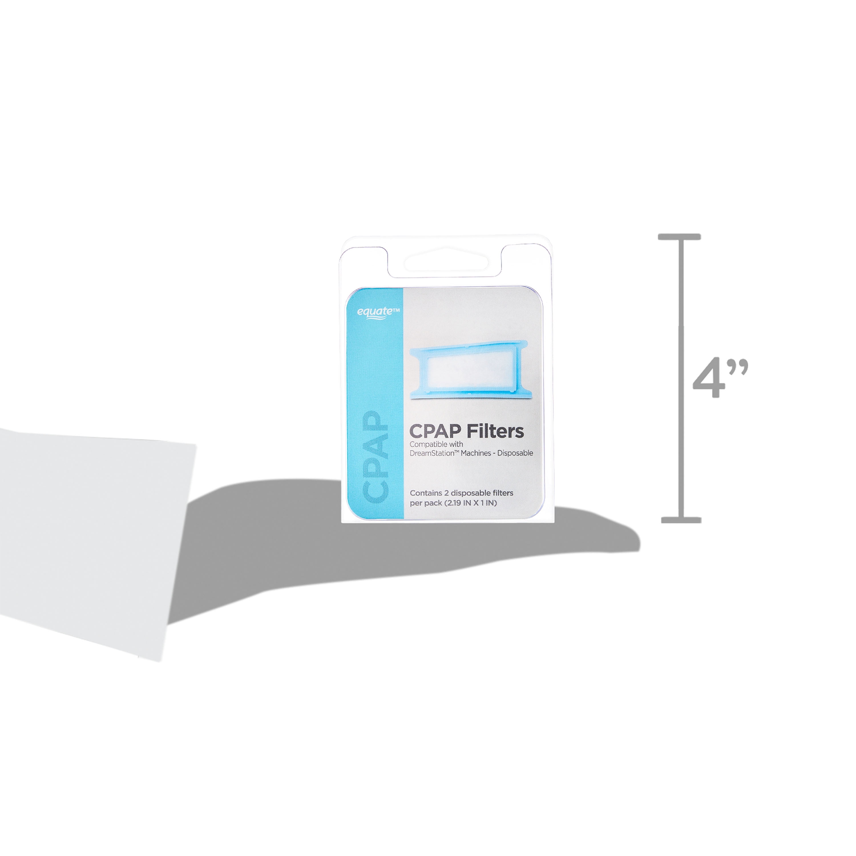Equate Disposable CPAP Filters, Compatible with Philips Respironics DreamStation Machines, 2 Count