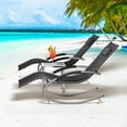thumbnail image 1 of Edtara Ensemble de 3 Chaises Longues de Patio, Fauteuils Inclinables à Dossier Réglable avec Appui-Bras et Table d'Appoint pour Piscine, Balcon Ou Pelouse, 1 of 8