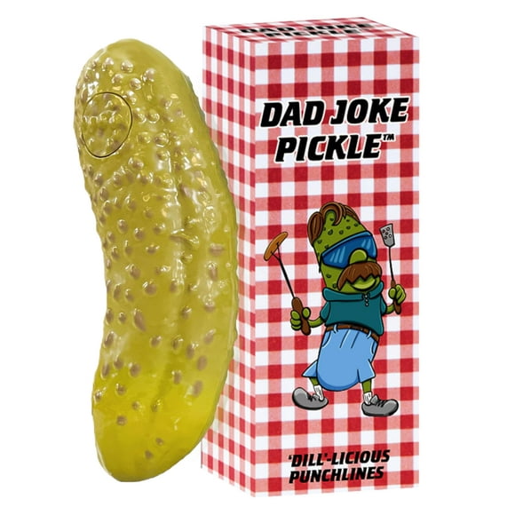 Dr Dingus Dad Joke Pickle Button - Más de 100 mejores chistes - Regalo luminoso para padre o familia - Hace reír a todos