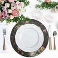 thumbnail image 4 of Qxltty 15inch Round Placemats Set of 4 Polyester Fabric Heat Resistant Washable Table Mat for Kitchen Party Decor Rose Of Horse, 4 of 7