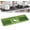 Green, variant on Button Silicone Faucet Drain Mat, Extra-Long Self-Draining Splash Guard Sink Pad with Drainage Channels, Snap Button Design, Flexible Silicone