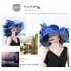 thumbnail image 3 of SAYOO Sombrero de mujer elegante tela de malla plegada con flores adornadas con cornisa ancha SAYOO  moda, 3 of 6