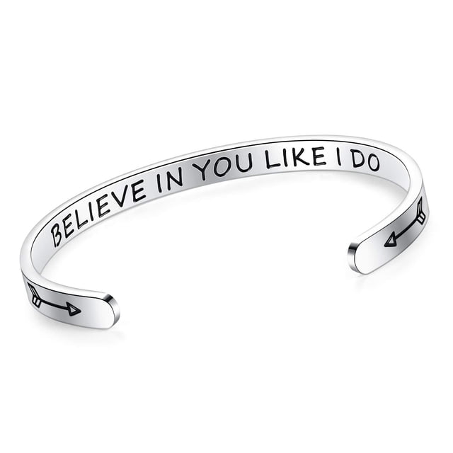 Pulsera SAM & LORI con mensaje inspirador, brazalete ajustable para adolescentes