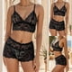 thumbnail image 2 of Gibobby Lenceria mujer sexy Conjunto de Liguero con Sujetador de Encaje, Lencería Elegante y Exquisita para Mujer para Noche de Bodas, Luna de Miel y Más(Negro, G), 2 of 5