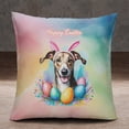 thumbnail image 2 of Happy Easter Whippet with Bunny Ear Headband and Flowers Pillowcase Double Sided Dog Lover Pillow Case Covers - 13001, 2 of 3