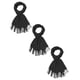 thumbnail image 1 of Bufanda De Invierno Mujer Suave Diseño De La Tela Liso 3 Piezas Negro Unitalla, 1 of 3
