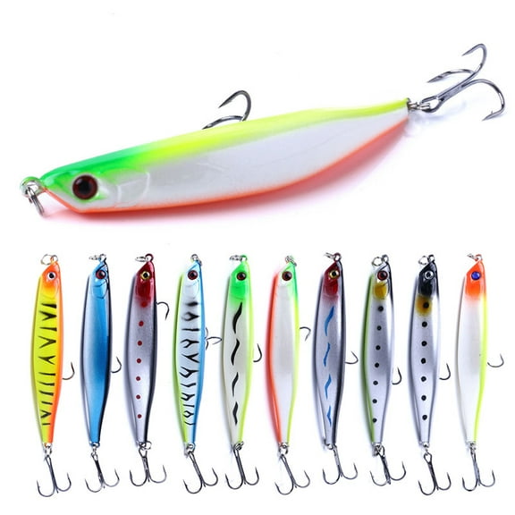 HENGJIA Minnow Bass Fishing Lures, Jerkbait Lure Set Hard Baits Crankbait for Catfish Walleye Trout Fishing Bait 10Pcs/kit