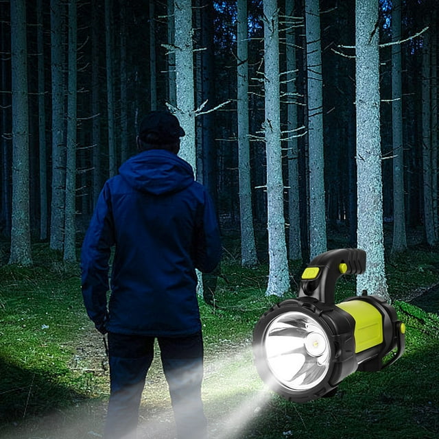 Dvkptbk Flashlight Camping Lantern Rechargeable LED Flashlight Lantern with 400Lm 1200 Capacity Battery Powered Portable Bright Camping Light for Emergency Outdoor Hiking Camping Essentials