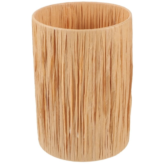FRCOLOR Elegant Decorative Paper Lamp Shade 2pcs Replacement for Table and Floor Lamps Chic Raffia Design for Home Ambiance