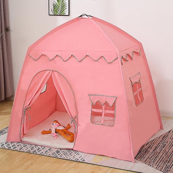 130*100*130cm Kids Indoor Outdoor Castle Princess Tent Bed Little Castle Princess Oversized House Folding Game Birthday Gifts