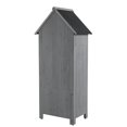 thumbnail image 6 of Miniyam Rustic Waterproof Wooden Garden Storage Shed, 70.50" x 30.30" x 21.30", Gray, 6 of 7