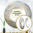 thumbnail image 3 of Designart "Pearl Passage In Blue And White Nautilus" Nautilus Rund Mirror For Wall Decor - Large White Round Print Mirror - Round Modern Mirror - Wall Mounted Round Large Mirror - 29" x 29", 3 of 6